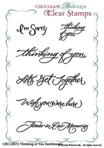 Thinking of You Sentiments Clear stamp set
